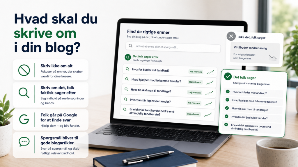 Blogemner baseret på det folk søger efter